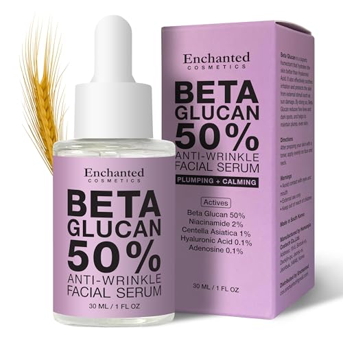 50% Beta Glucan Serum | Anti-Aging, Hydrating & Plumping for Dry Skin, Fine Lines, Wrinkles, Dark Spots | Niacinamide, Centella, Hyaluronic Acid | Korean Skincare | Lightweight, Non-Greasy
