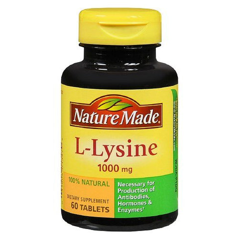 Nature Made Extra Strength L-Lysine, 1000 mg Tablets 60 ea by AB