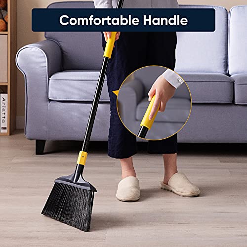 Yocada Heavy-Duty Broom Outdoor Commercial for Courtyard Garage Lobby Mall Market Floor Home Kitchen Room Office Pet Hair Rubbish 54Inch