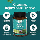 Liver Cleanse and Detox & Repair Formula - Herbal Liver Support Supplement with Milk Thistle Dandelion Root & Artichoke Extract for Liver Health - Silymarin Milk Thistle Liver Detox Capsules 120 Count