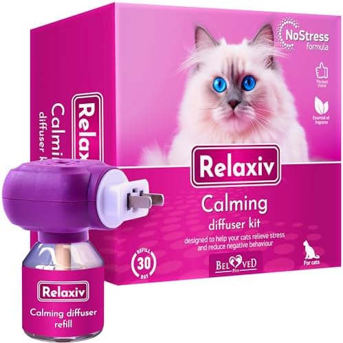 Beloved Pets Cat Calming Diffuser & Pet Anti Anxiety Products - Feline Calm Pheromones Plug in & Cats Stress Relief Comfort Helps with Pee, New Zone, Aggression