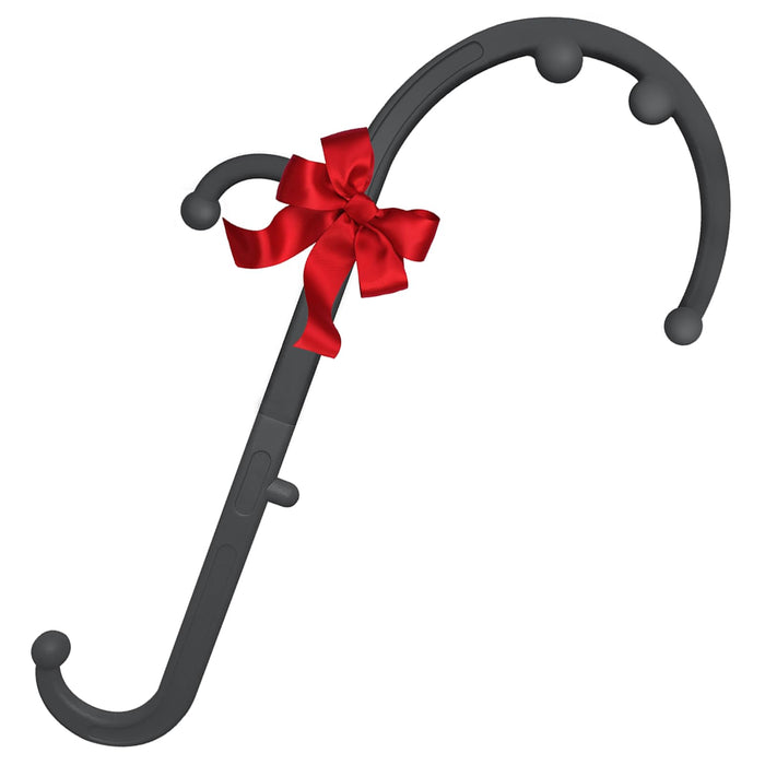 Cubetoou Manual Back Massager Handheld, Trigger Point Massager Tool, Black Back Massager for Pain Relief Deep Tissue, Self Manual Neck and Back Massager Stick