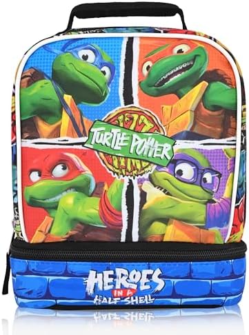 Fast Forward Teenage Mutant Ninja Turtles Lunch Box for Kids | Insulated Lunch Bag Lunch Box for Boys, Girls, Unisex | Teenage Mutant Ninja Turtles Multicolor Reusable Lunchbox