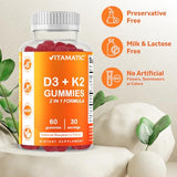 Vitamatic D3 & K2 Gummies – Plant-Based Calcium Support