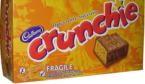 Cadbury Crunchie 24 bars milk chocolate bar with a honeycombed sugar centre over 2 pounds from Canada