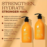 Luseta Shampoo and Conditioner Set for Hair Growth with Turmeric & Collagen, Hair Thickening Volumizing Shampoo for Thin or Oil Hair, Sulfate and Parabens Free 2x16.9Oz