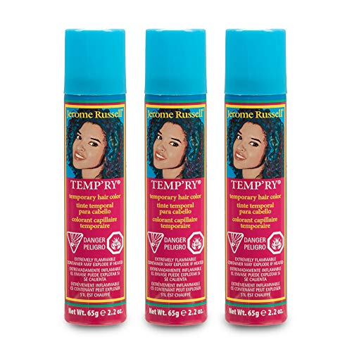 Jerome Russell Temp'ry Spray-on Burgundy Hair Color, 2.2oz x 3 pack