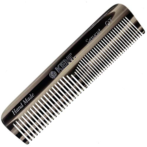 Kent OT Kent Pocket Comb 4.4" Fine Tooth Comb and Wide Tooth Comb - Handmade Hair Comb for Men for Travel Hair Combs, Beard Comb and Mustache Comb - Combs for Women and Kids, Saw Cut and Hand Polished