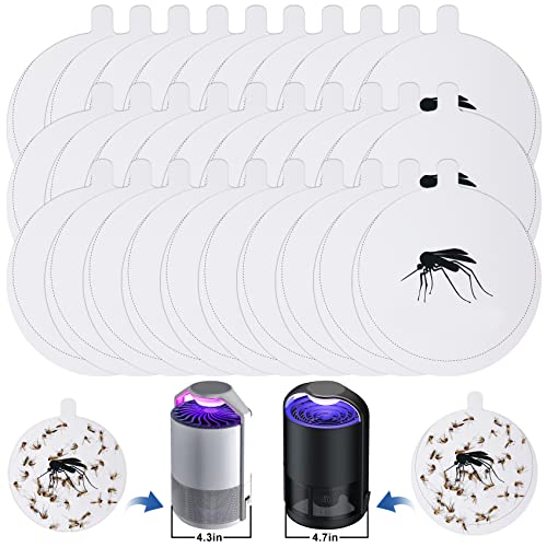 32 Pcs Indoor Mosquito Trap Refill Glue Boards for Mosquito Zapper, Fly Insect Trap Refills Glue Pads for Mosquitoes Lamp, Fit for 4.33" & 4.7" Mosquito Killer, Non-Toxic and Odorless