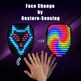 Mr.Pang LED Mask Light up Mask with Gesture Sensing, Cool Face Transforming Mask, Perfect Gifts for Halloween Christmas Birthday Cosplay Party