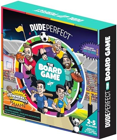 Dude Perfect Board Game, 2-5 Player Challenging and Competitive Family Board Games, Ideal Sports Board Games for Family Game Night, Ages 4 and Above