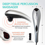 Daiwa Felicity Electric Handheld Massager - Deep Tissue, Back, Neck, Shoulder, Leg, and Calf Muscle Massager - FSA HSA Eligible Massage Machine with Heat for Pain and Stress Relief