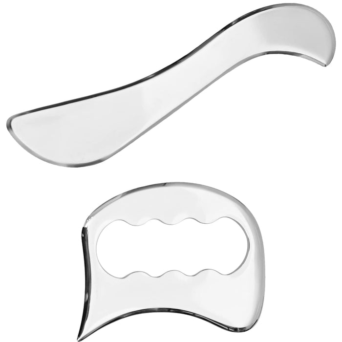 Cicypumye Stainless Steel Gua Sha Massage Tools 2 in 1 Muscle Scraper Tool, Graston Tool Set for myofascial Release,Scar Tissue Massager, Whole Body Metal gua sha Tools for face, Back, Legs, Arms