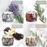 Scented Candles Gift Set, 8% Essential Oil, 4 Pack Aromatherapy Candle, 120H Burning, Candles for Home Scented, Ideal Gifts for Mom Birthday, Christmas, Valentine's Day, Mother's Day