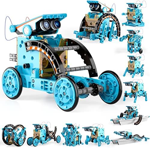 Lucky Doug 12-in-1 STEM Solar Robot Kit Toys Gifts for Kids 8 9 10 11 12 13 Years Old, Educational Building Science Experiment Set Birthday for Kids Boys Girls
