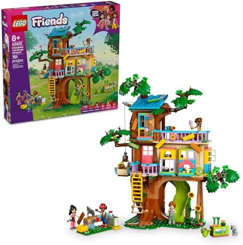 LEGO Friends Friendship Tree House Hangout - Building Toy Playset for Kids, Girls and Boys, Ages 8+ - Pretend Play Gift Idea for Birthdays - with 4 Minidolls and 2 Animal Figures - 42652