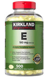 FrenchGlory Kirkland Vitamin E 180mg (400 IU) Per Serving, 1-Pack of 500 Softgels