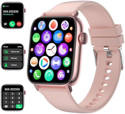 Smart Watch for Women Full Touch Smart Fitness Tracker Watch for Android iOS Make/Answer Calls Waterproof Smartwatch with Sport Activity/Sleep/Heart Rate/Step