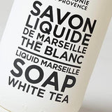 Compagnie de Provence Savon de Marseille Extra Pure Liquid Soap - White Tea - 16.9 Fl Oz Glass Pump Bottle