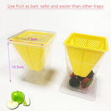 Voltup Fruit Fly Trap for Indoors Reusable Non-Toxic Funnel Fruit Fly Catcher with Sticky Pads Safe for Pets in House and Kitchen Easy to Use and Controls Fruit Flies with Natural Lure 2PCs