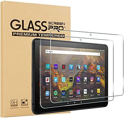 [2-Pack] All-new Fire HD 10 2021/Fire HD 10 Kids/Fire HD 10 Kids Pro/Fire HD 10 Plus Screen Protector,HD Anti-Scratch Anti-Fingerprint 9H Hardness Tempered Glass (10.1 Inch)，for 2021/2023 Released