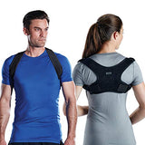 Gaiam Restore Posture Corrector for Women & Men - Neoprene Back Straightener Adjustable Straps Compact Brace Support for Clavicle, Neck, Shoulder, Invisible Pain Relief