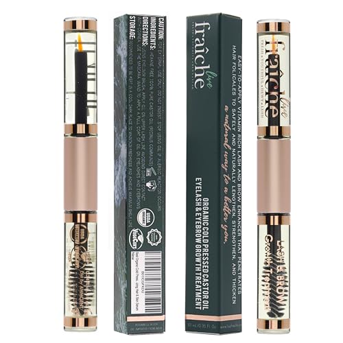 Lash Serum Mascara Tube DOUBLE PACK - Natural Eyelash Serum for Growth, Conditioning &Treatment - Eyelash Growth Serum with Organic Castor Oil - Brow Serum to Grow Brows with Eyeliner & Eyelash Brush