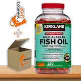 Kirkland Signature Expect More Wild Alaskan Fish Oil 1400 mg, 230 Softgels + Includes Venancio’sfridge Sticker