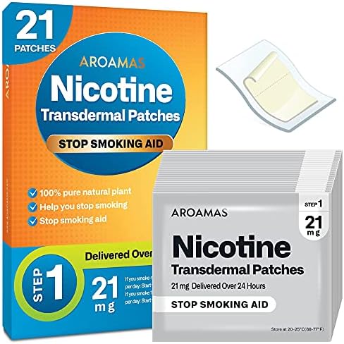 Nicotine Patches to Help Quit Smoking, Stop Smoking - Delivered Over 24 Hours Nicotine Transdermal System to Stop Smoking Aids That Work (Stop Smoking 21mg [Step 1])
