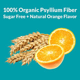 Nusyllium Ultra Sugar Free Keto-Friendly USDA Organic Psyllium Fiber Powder, Daily Fiber Supplement Promotes Digestive Health*, Natural Orange, 42 Servings