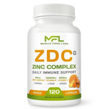 Z D C Plus | Vitamin C, 500mg | Vitamin D3, | Zinc, | Turmeric | Ginger | Lysine | Non-GMO & Gluten Free | Veggie Caps | 120 Servings