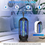 Bug Zapper, indoor and outdoor 2-in-1 mosquito zapper, portable rechargeable waterproof bug zapper, suitable for yard, home, backyard, garden, camping black