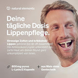 NATURAL ELEMENTS L-Lysine, from Vegetable Fermentation, Laboratory Tested, Without Unwanted Additives, High Dosage, Vegan and Made in Germany