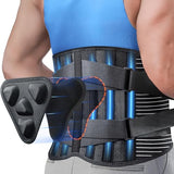 CAMRIER Back Brace for Lower Back Pain Relief with 3D Lumbar Pad, 6X Back Support Belt With Alternative Strips for Men/Women, Soft Breathable Mesh Fabric Lumbar Support for Herniated Disc, Sciatica