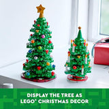 LEGO Christmas Tree Toy Building Set for Kids, Collectible Holiday Home Decor, Tabletop Christmas Tree Gift, Festive Craft Project for Families to Build Together, 2 Building Options in 1 Set, 40573