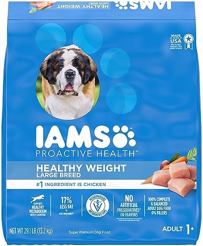 IAMS Proactive Health Healthy Weight Control Large Breed Adult Dry Dog Food with Real Chicken, 29.1 lb. Bag