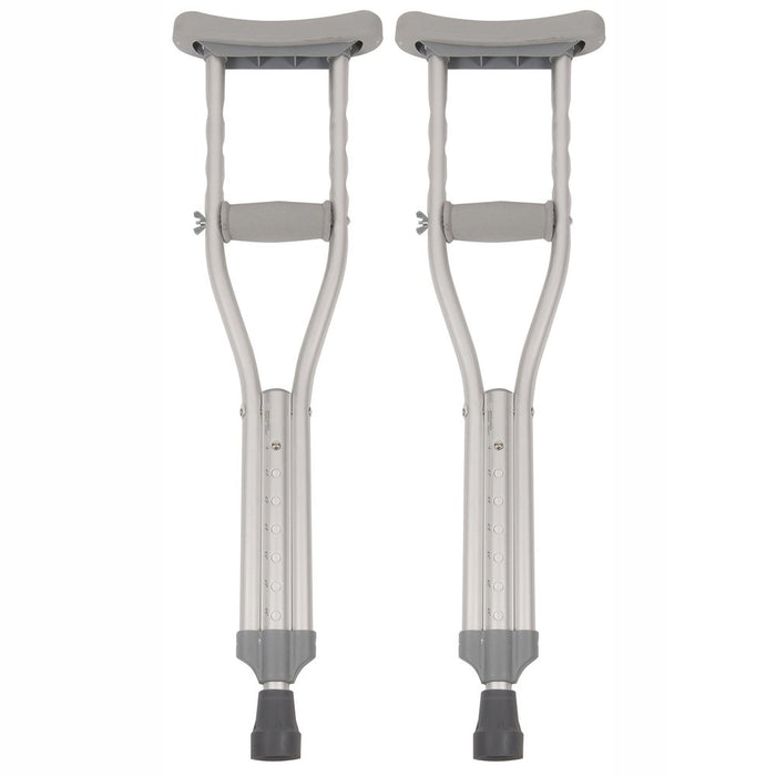 PCP Aluminum Crutches, Push Button Adjustable Height, Lightweight, 1 Pair, Kids Child Size (4'0" to 4'6")