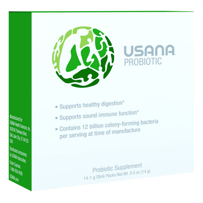 USANA Probiotic Supplement to Support Digestive Health* – Gluten Free – Sugar Free – Dairy Free - 14 Stick Packs