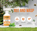 Colton’s Naturals - Bee and Wasp Repellent Spray - (32 OZ) - Natural, Bee and Wasp Deterrent - Quick and Easy Pest Control - Safe to spray around Pets and Children