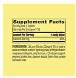 Spring Valley Calcium Citrate Tablets Dietary Supplement 600 Mg 300 Count
