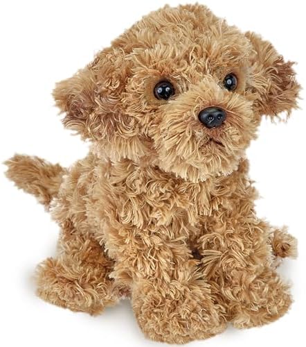 Bearington Collection Caramel Dog Stuffed Animal Puppy - Plush Dog Toys For Kids, Goldendoodle Labradoodle Plushies - 13 Inch