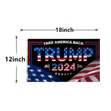 JOLCAHEU Double Sided Trump 2024 Boat Flag 12x18inch,220D Durable Nylon President Trump Flag for Boat,Take America Back Flags with 2 Brass Grommets.