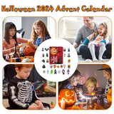 Halloween Advent Calendar 2024, 24 Day Halloween Countdown Calendar, Contains 24 Gifts Dolls, Nightmare Before Christmas Advent Calendar, Scary Halloween Doll Collectible Horror Figures Gift (Red)