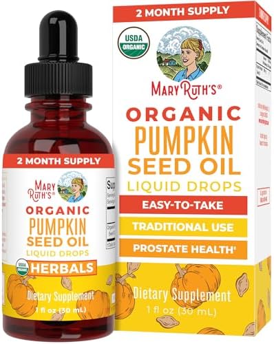 MaryRuth Organics Pumpkin Seed Oil Cold Pressed | 2 Month Supply | USDA Organic Pumpkin Seed Liquid Drops for Men and Women | Urinary Health in Men | Sugar Free | Vegan | Non-GMO | 60 Servings