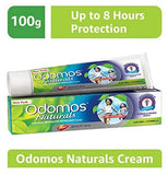 ODOMOS Naturals Non-Sticky Mosquito Repellent Cream | Aloevera + Citronella | Pack of 2 | 100g Each