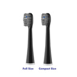 Flossing Toothbrush Head Replacement, Compatible with Water-pik Sonic Fusion / 2.0 SF-01, SF-02, SF03 & SF-04 Tooth-Brush and Water Flosser Combo Brush Heads (Full, Black(3Packs))