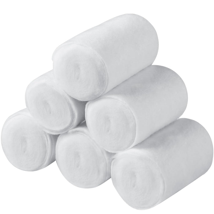 Nuanchu 6 Rolls Cast Padding Soft Individual Pack Padding Use with Plaster Cloth Gauze Bandage for Halloween Wrap Bandage Art Projects, Body Casts, Mask Making, Hobby Craft (4 Inch X 12 ft)