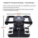 Body Sport Dual Speed Professional Vibrating Massager for Pain and Aching Muscles – Premium Chiropractic Tool Ideal for Myofascial Release and Trigger Point Therapy