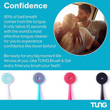 Tung Tongue Brush & Gel Kit | Tongue Cleaner for Adults | Tongue Scraper to Fight Bad Breath and Halitosis | Mouth Odor Eliminator | Fresh Mint | Made in America (Set of 2)