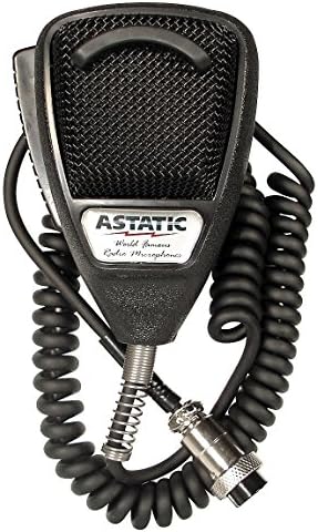 Astatic 302-636LB1 Black Noise Cancelling 4 Pin CB Microphone (Bulk),XLR